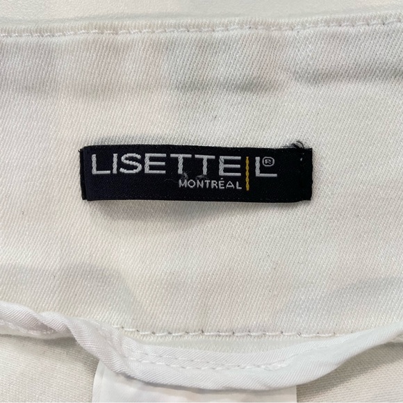 Lisette L. Stunning white crop jeans embroidered daisy discrete crystal plus 16 - Picture 6 of 16